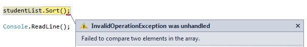 Invalid Operation Exception
